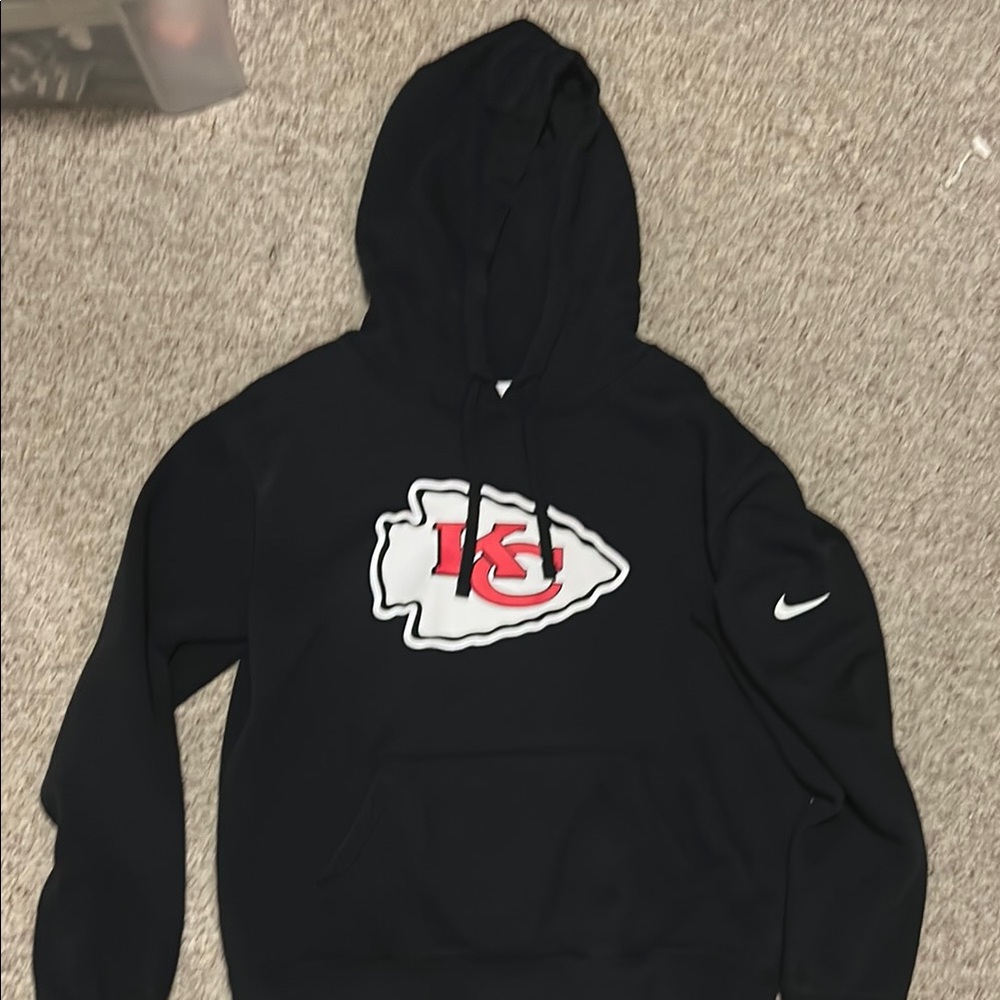Nike Black Hoodie with Kansas City Chiefs Logo